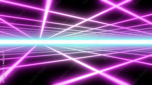 80s retro blue and pink rotating grid line background 4k motion graphic