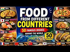 👉 Food From Different Countries 🌍 | 50 Famous Dishes Around The World