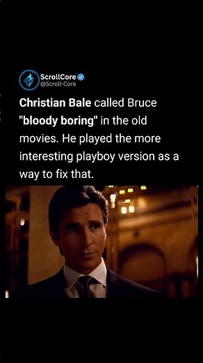 He said the old Bruce Wayne was "bloody boring" 🦇