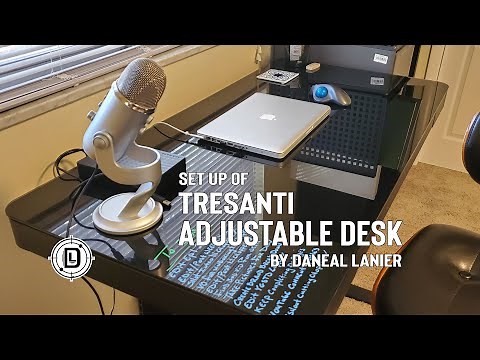 Tresanti adjustable desk set up, trouble shooting and features