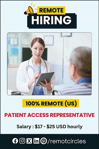 💼 Remote Role: Patient Access Representative
