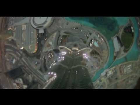 Insane Base Jump off Dubai's 828m (2,716ft) Burj Khalifa tower.