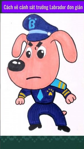 How to draw Sheriff Labrador | Sheriff Labrador | easy and simple for kids | step by step
