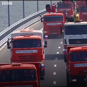 525K views · 613 shares | Russian President Vladimir Putin got behind the wheel of a truck to open a highly controversial bridge linking Russia to Crimea. | BBC News | Facebook