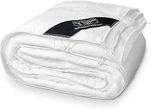 THE COTTON & SILK®️ 100% Mulberry Silk Filled Comforter for All Seasons - Luxury, Ultra Soft, Breathable, Naturally Body-Hugging Silk Duvet Insert/Bedding Blanket - Queen Size