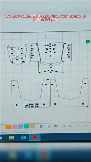 CNC Laser Cutting DXF | Pocket Setter Sewing Machine Jig | AutoCAD Expert #DXF #cnc #lasercutting