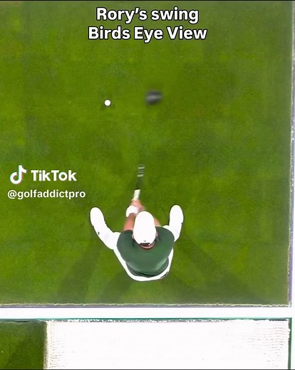 Ever wonder where Rory McIlroy gets all that effortless power? Let’s look at his swing from a bird’s-eye view! #fyp #fypシ゚viral #foryoupage #golf #rorymcilroy