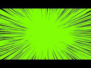 Green screen speed line comic zoom chroma key footage speed cartoon