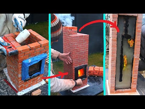 I'm building a REAL Mini STOVE with Mini BRICKS . Sectional demonstration ! How the stove works