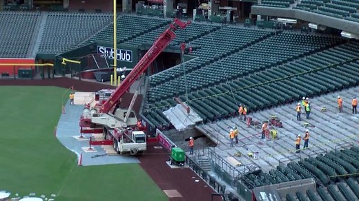 Repair work at Chase Field