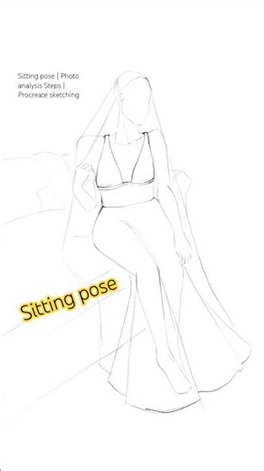 742)How To Draw Fashion Sketches | Tutorial ✨ fashion croquis | Photo analysis #shorts #yt