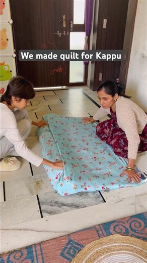 What! How We made quilt? / Ghamu Saran / How to make a homemade quilt? #shorts #quilt