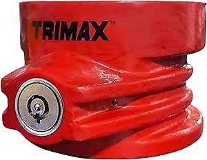 Trimax - TFW80HD - 5th Wheel King Pin Lock -Heavy Duty Anti-Theft Trailer Lock, Hardened Steel, Weatherproof, Full Collar Design, Secure Lock, Red