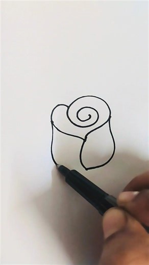 How to draw a Rose easy #drawings #trendingreels #ytshorts
