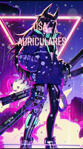 Futuristic Animated Character with Geometric Cityscape