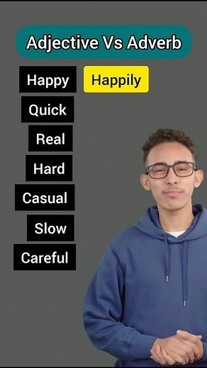 Adjective vs Adverb. Easy English Grammar