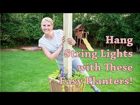 Decorative Planters for Hanging String Lights and Shade Cloth