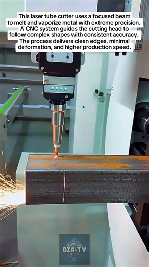 Precision Laser Tube Cutting Machine #Engineering #Fabrication #Metalwork