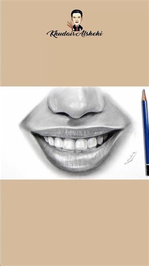 How to Draw Realistic Lips, Teeth & Nose Speed Art
