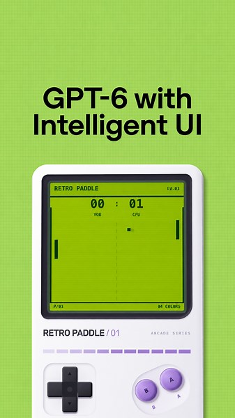 Make a game using GPT-6 with Intelligent UI