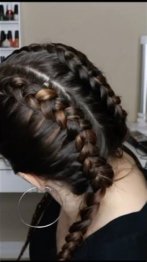 DIY DOUBLE FRENCH BRAIDS braid your own hair