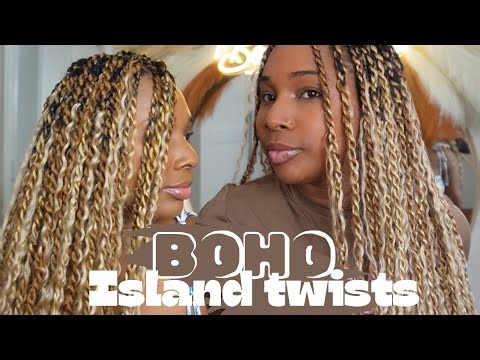BOHO ISLAND TWISTS ft HotBraids | MAINTAINING BOHO HAIR | How to add boho curls