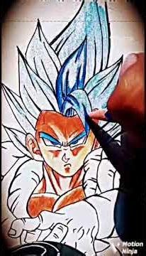 Gogeta drawing ☠️😈 colouring