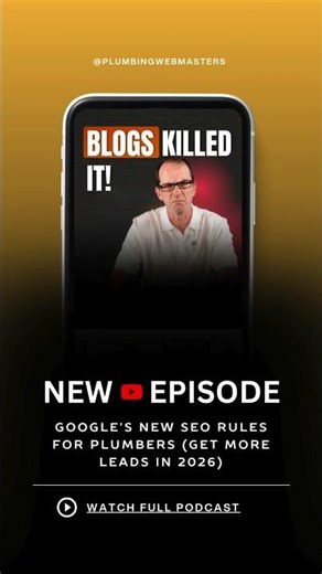 New episode is live. 🎙️ Google's New SEO Rules for Plumbers