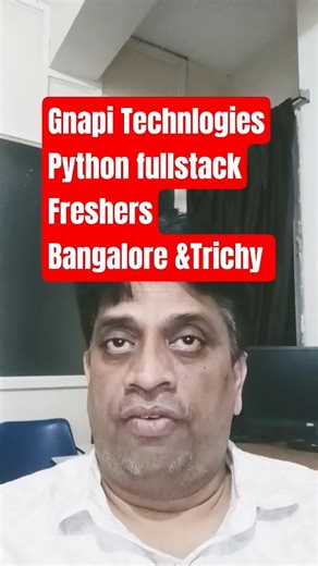 Python Full Stack Freshers 🔥 Gnapi Technologies | React | Node | Python | Freshers