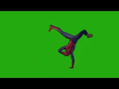 SPIDERMAN bailando breakdance pantalla verde