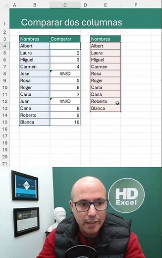 ✅ How to COMPARE tables - how to CROSS tables #exceltips #crossdata #excel #excelformulas