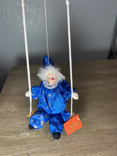 Vintage Hanging Whimsical Clown Doll on Swing – the Original Collection – as Is - Etsy