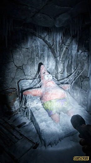 SpongeBob and Friends Found Frozen in an Ice Cave | Abandoned Discovery #shorts #spongebob