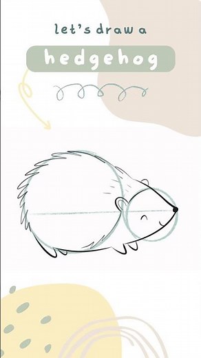 🦔 How to Draw a Cute Hedgehog | Easy Autumn Animal Drawing #Shorts