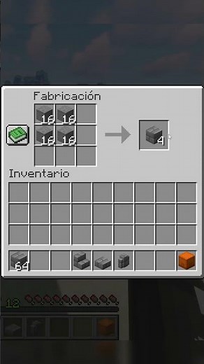 COMO HACER / CRAFTEAR UNOS LADRILLOS DE PIEDRA EN MINECRAFT #short #gaming #minecraft #tutorial