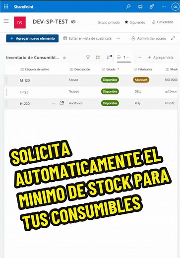 Automatización de Stock Mínimo con Power Automate