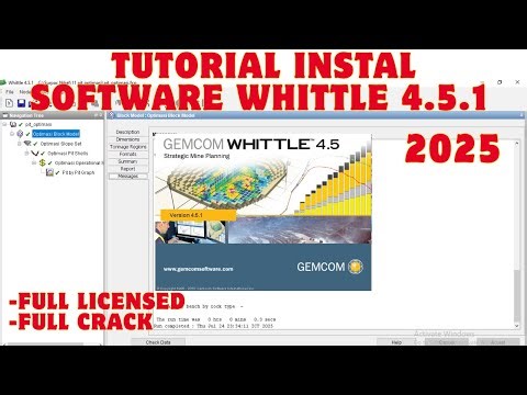 Tutorial Install Whittle 4.5.1 2025| Software Tambang