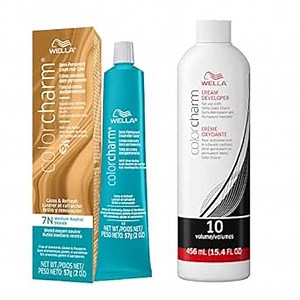 Amazon.com: WELLA colorcharm Demi Permanent Hair Color, 7N Medium Neutral Blonde + 10 Vol. Developer : Beauty & Personal Care