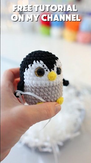 How to Crochet Kawaii Penguin!🐧Cute Easy Mochi Amigurumi Tutorial