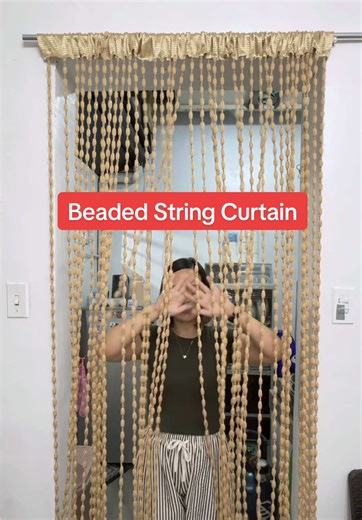 Beaded String Curtain for more aesthetic vibe at home💖 #beadedcurtain #curtain #curtainbangs #curtains
