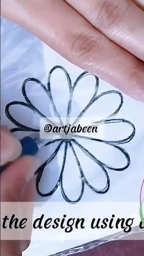 How to Transfer Daisy Pattern to a fabric|DIY Craft basic Method for beginners #fabricpainting