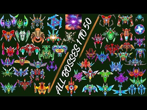 Galaxy Attack Alien Shooter | Boss Mode Level 1 To 50 | All Bosses Gameplay | Zambario Gamers