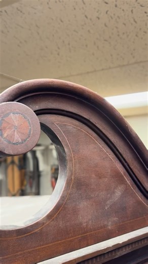 A second chance for a classic. This Federal-style mahogany corner cabinet survived a house fire and severe water damage. After full restoration, repair, and refinishing, it’s ready to be admired once again. 🤎 #RestorationStory #AntiqueFurniture #Mahogany #SchoenbauerFurniture | Schoenbauer Furniture Service, Inc.