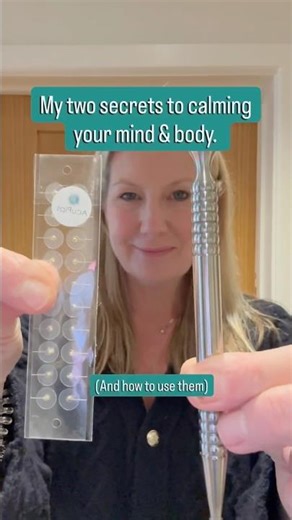 Try these acupressure techniques to calm the mind & body. #acupips #earseeds #acupressure #shorts