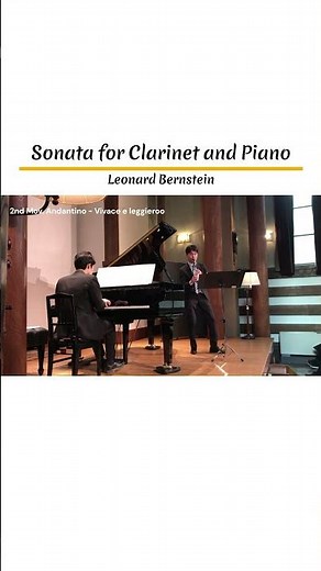 Sonata for clarinet and piano- L. Bernstein / L. バーンスタイン作曲 - クラリネット・ソナタ
