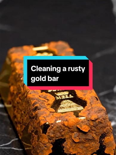 Cleaning a rusty gold bar #RustThings