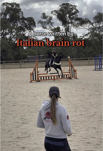 Italian Brain Rot: A Horse Drawn with Humor