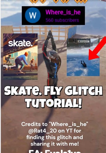 Skate. Fly Glitch Tutorial