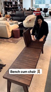 Multipurpose bench cum chair 🪑 Wooden bench Wooden finished chair 🪑 #reelsfbシ #fbreelsfypシ゚ #woodsofa #woodworking #livingroomdecor #SpaceSaver #chair #bench | Unique Decor Ideas