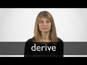 How to pronounce DERIVE in British English